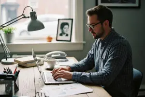 organic first marketing strategy small business owner working - organic first marketing strategy